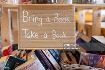 Book exchange sign